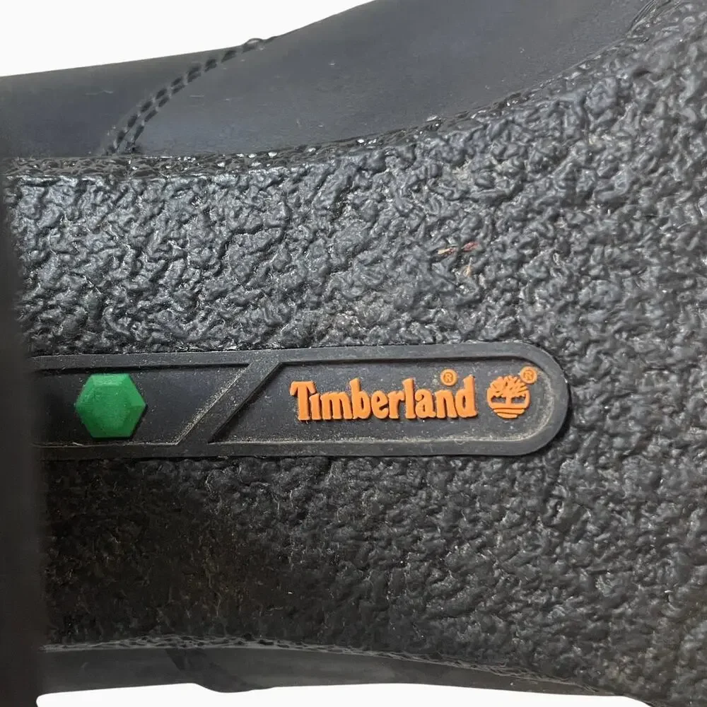 Rare Timberland Glancy Boots 7 Black Leather | Heel Lace Up Combat, Discontinued - Picture 11 of 15